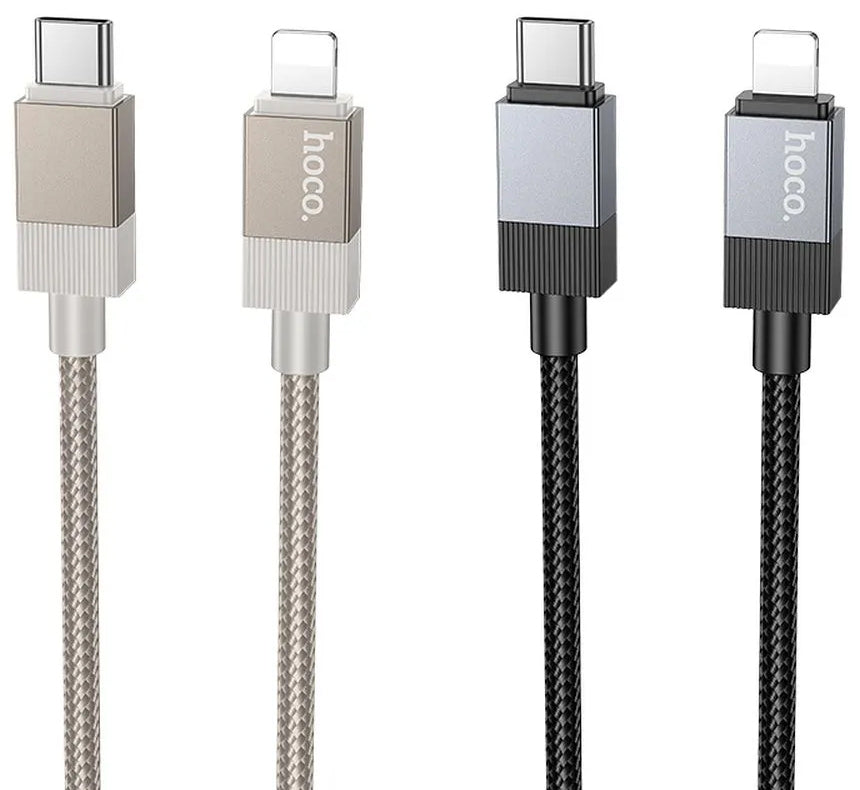 USB-C - Lightning HOCO X110 adat- és töltőkábel, 27W, 1m, Fekete