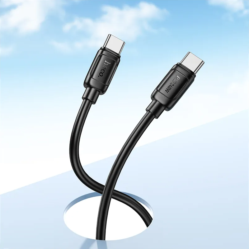 USB-C - USB-C HOCO X115 adat- és töltőkábel, 240W, 1m, Fekete