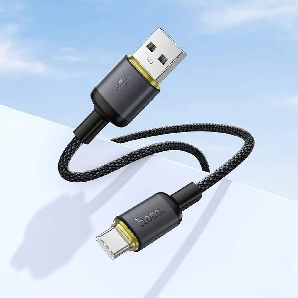 USB-A - USB-C adat- és töltőkábel HOCO X128 Benefit, 36W, 1m, fekete
