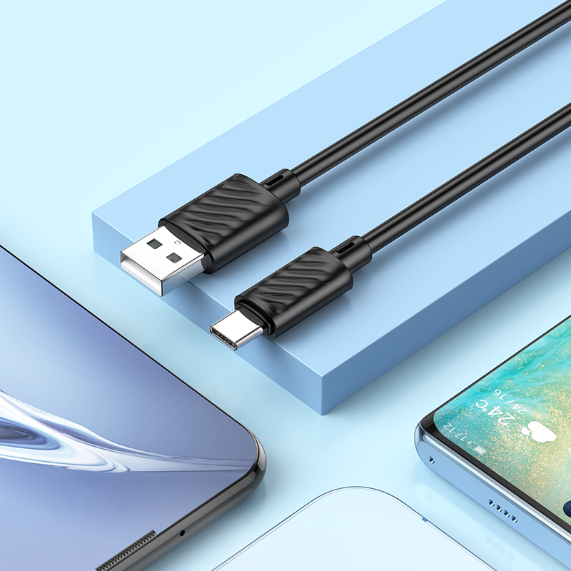 USB-A - USB-C adat- és töltőkábel HOCO X88, 18W, 2m, fekete