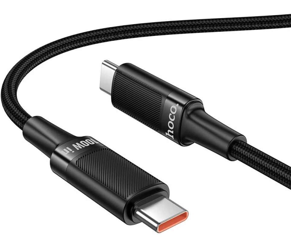 Adat- és töltőkábel USB-C - USB-C HOCO U153 Extreme, 100W, 1,2m, Fekete