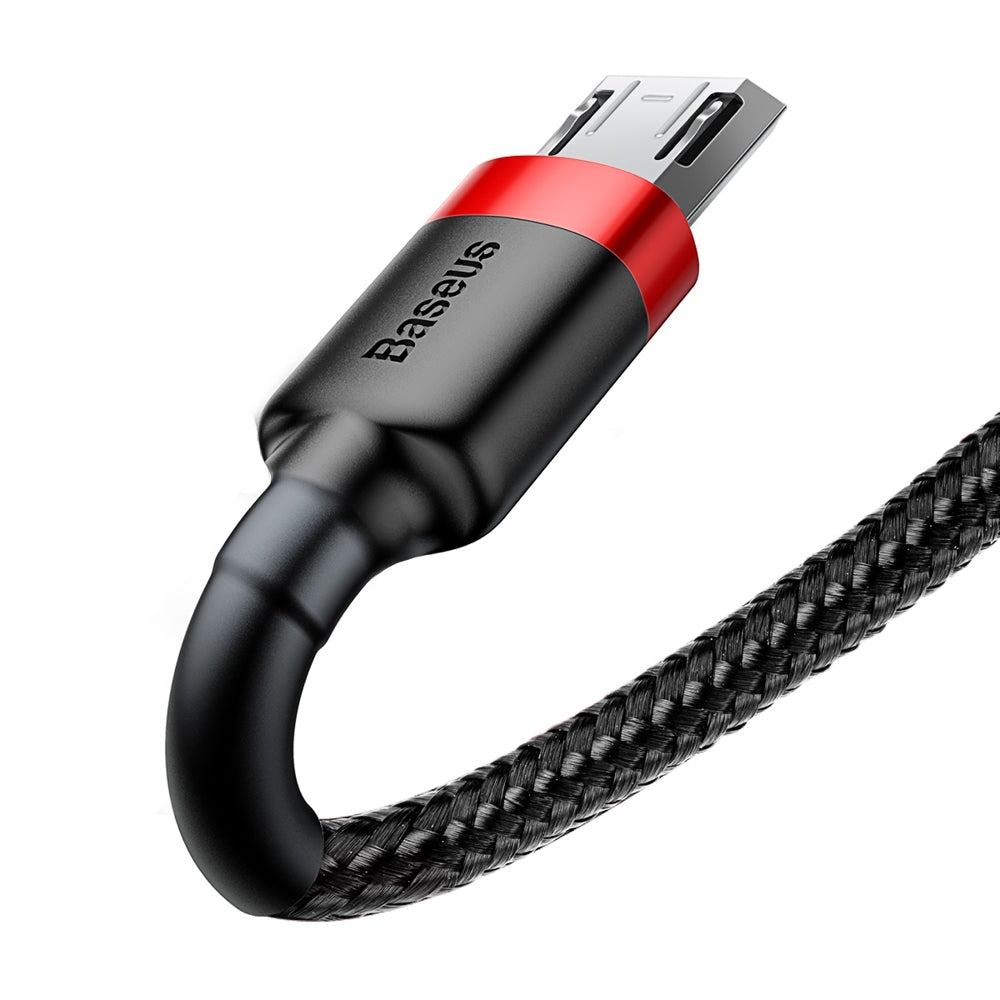 Adat- és töltőkábel USB-A - microUSB Baseus Cafule, 18W, 1m, piros CAMKLF-B91