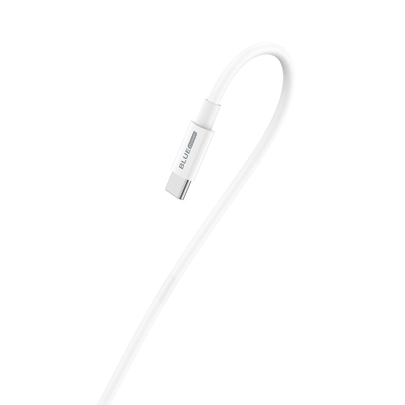 USB-C adat- és töltőkábel - USB-C BLUE BLUE Power BBX44, 100W, 1m, fehér