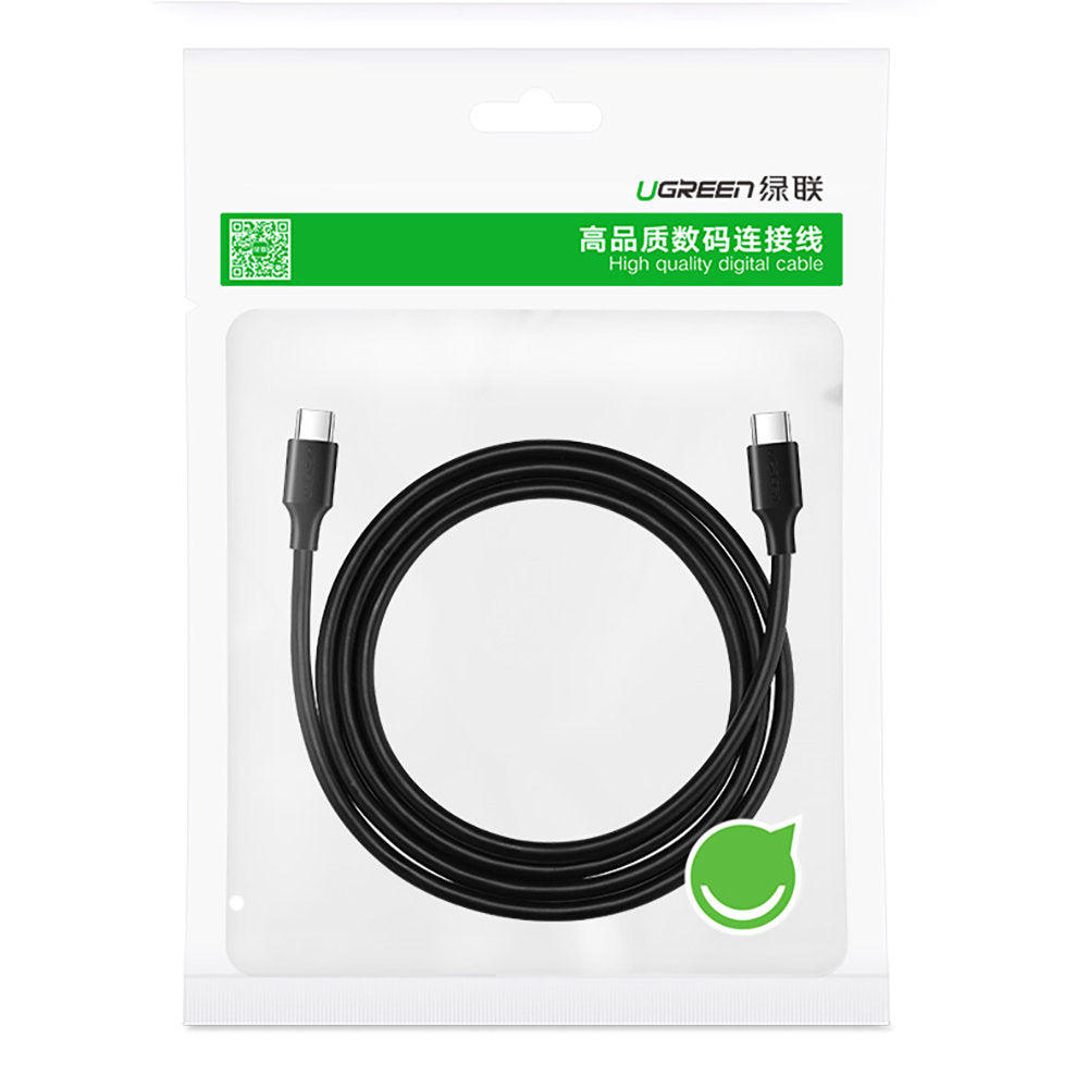USB-C - USB-C UGREEN US286 adat- és töltőkábel, 60W, 1,5m, Fekete