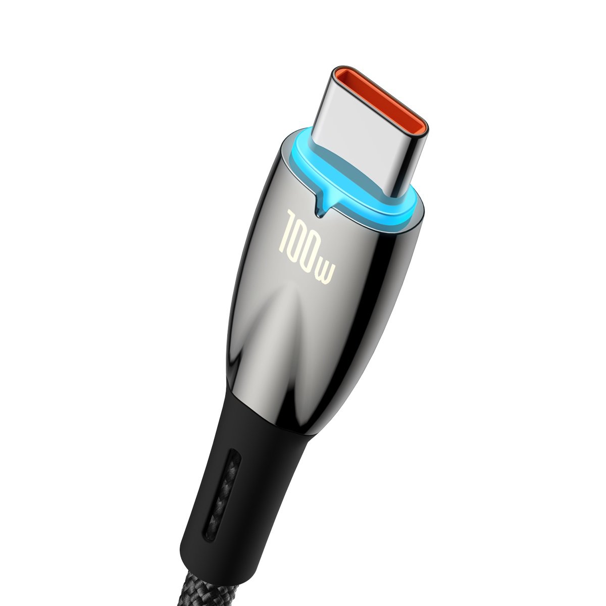 USB-A-ról USB-C-re Baseus Glimmer sorozatú adat- és töltőkábel, 100W, 2m, fekete CADH000501 CADH000501 CADH000501
