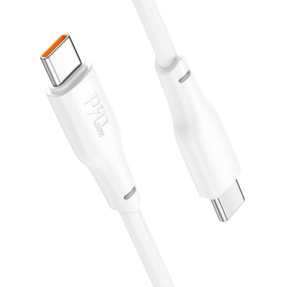 USB-C adat- és töltőkábel - USB-C HOCO X93, 100W, 1m, fehér