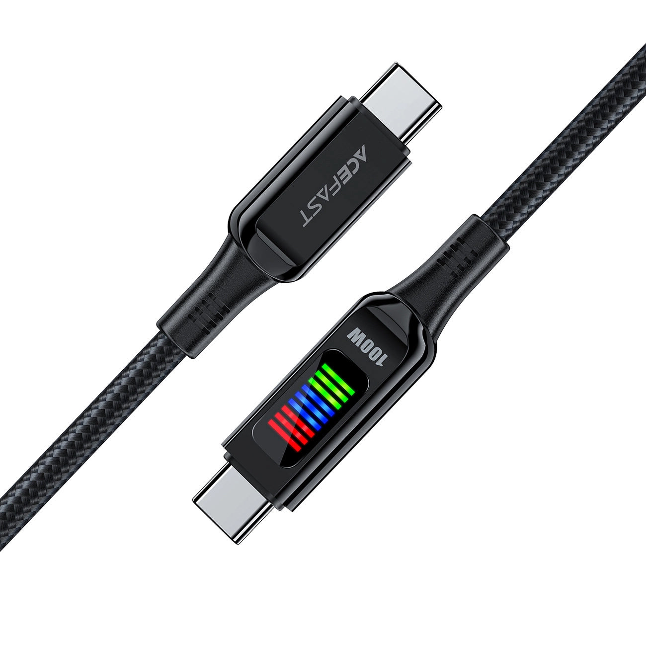 USB-C - USB-C Acefast C7-03 adat- és töltőkábel, 100W, 1.2m, Fekete