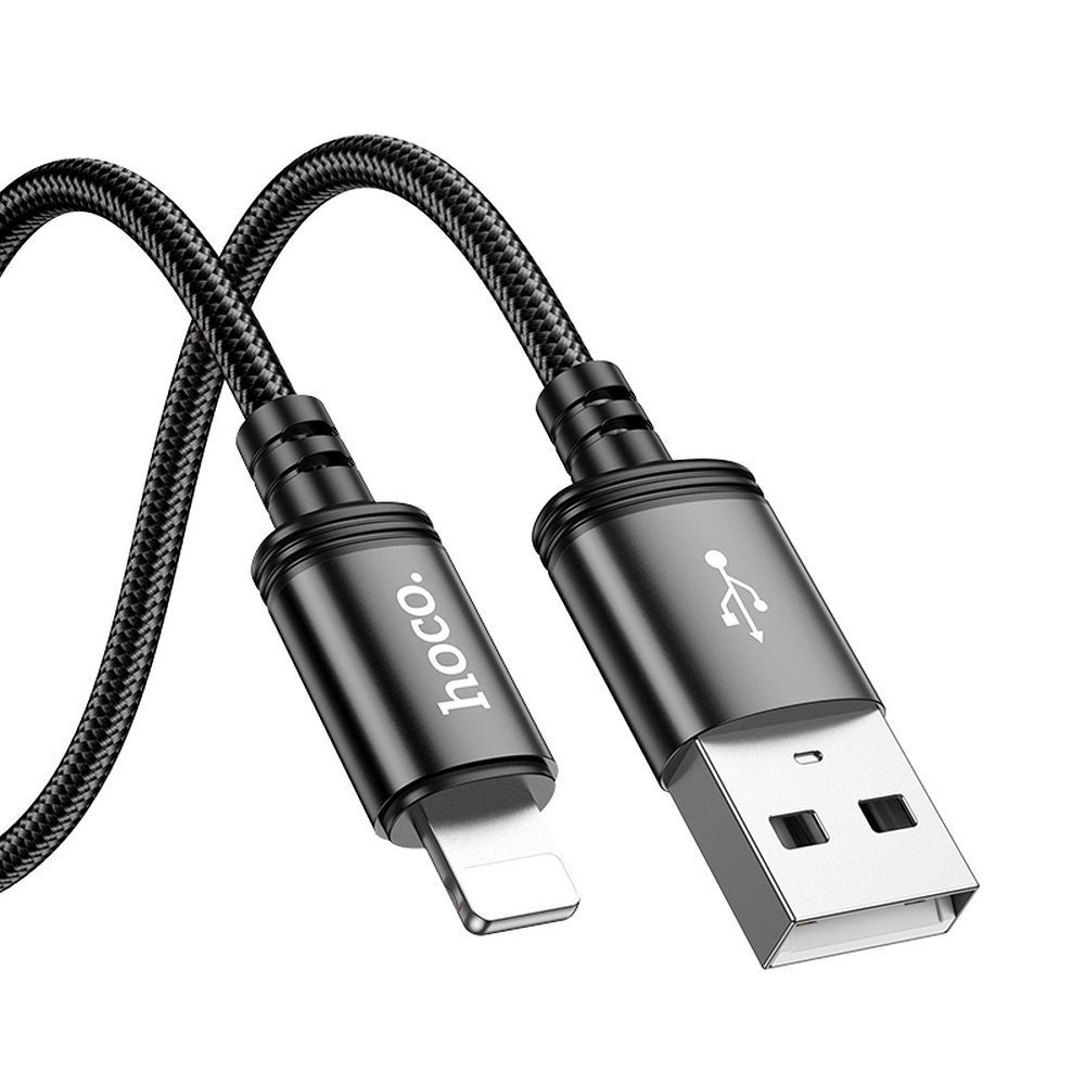 USB-A - Lightning HOCO X89 adat- és töltőkábel, 18W, 2m, Fekete