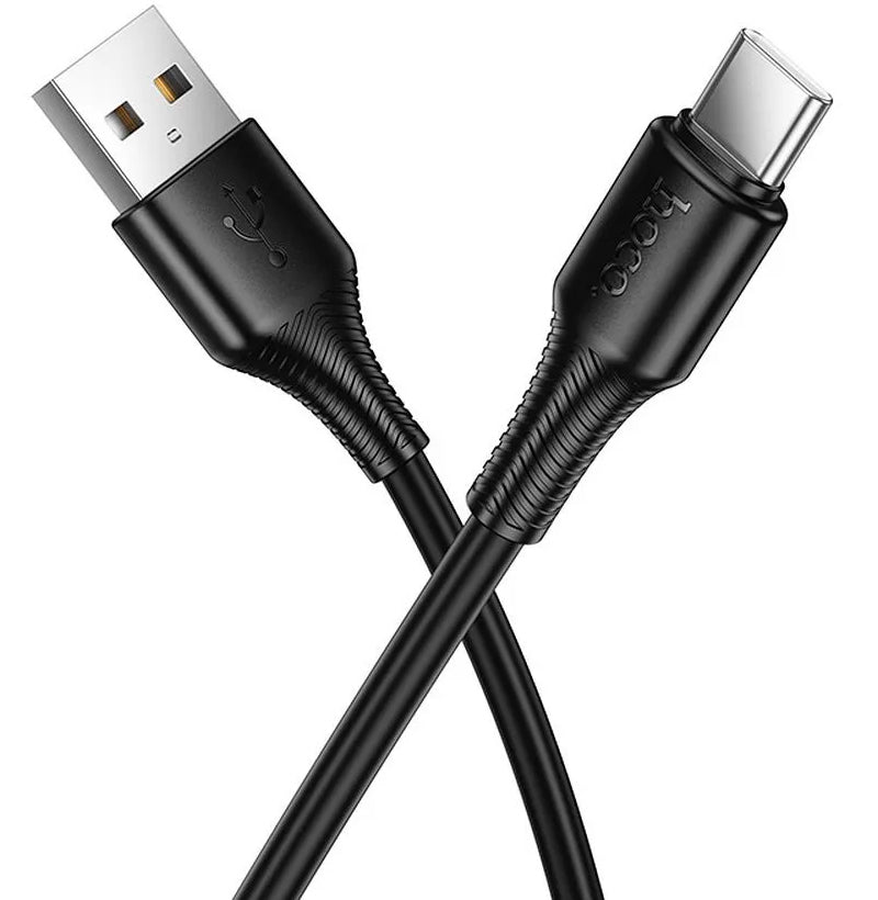 USB-A - USB-C HOCO X120 adat- és töltőkábel, 60W, 1m, Fekete