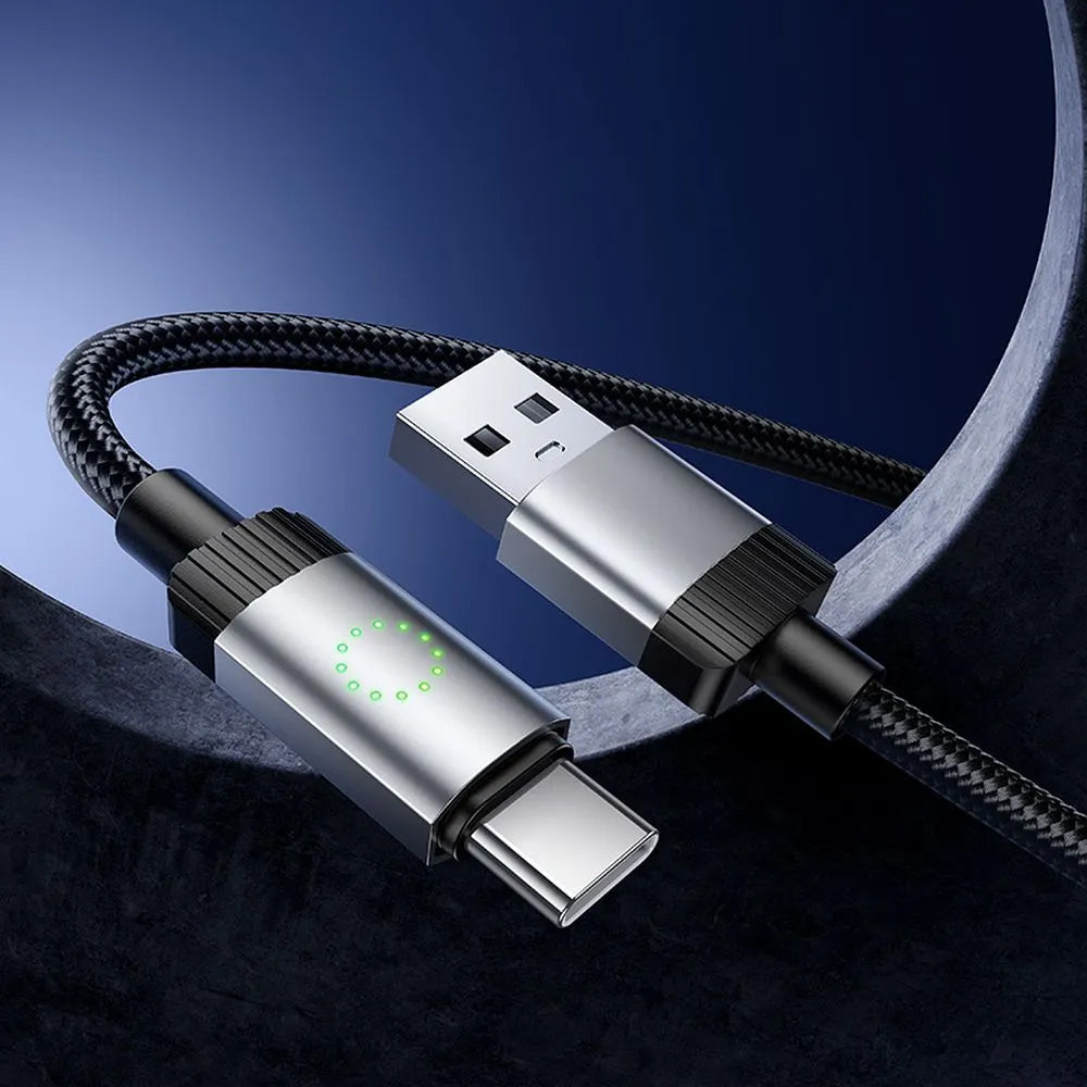 USB-A - USB-C HOCO X117 adat- és töltőkábel, 60W, 1m, Fekete
