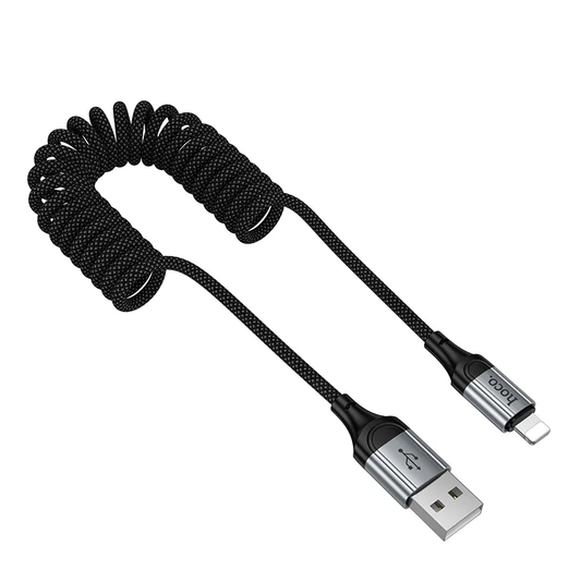 USB-A - Lightning HOCO X121 adat- és töltőkábel, 27W, 1.5m, Fekete