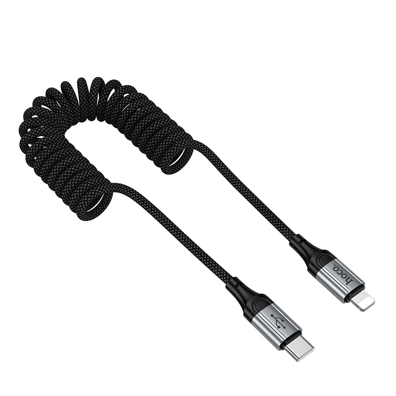 USB-C - Lightning HOCO X121 adat- és töltőkábel, 27W, 1.5m, Fekete