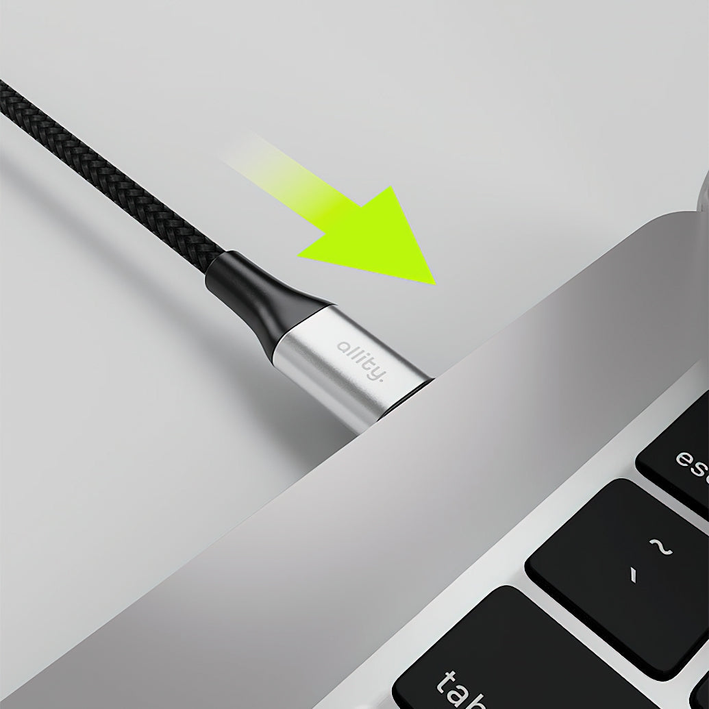 USB-C - USB-C adat- és töltőkábel Allity. AUC-01, 100W, 1m, Fekete