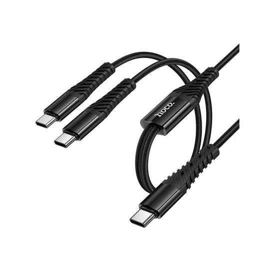 USB-C töltőkábel - 2 x USB-C HOCO X123, 10W, 1m, Fekete