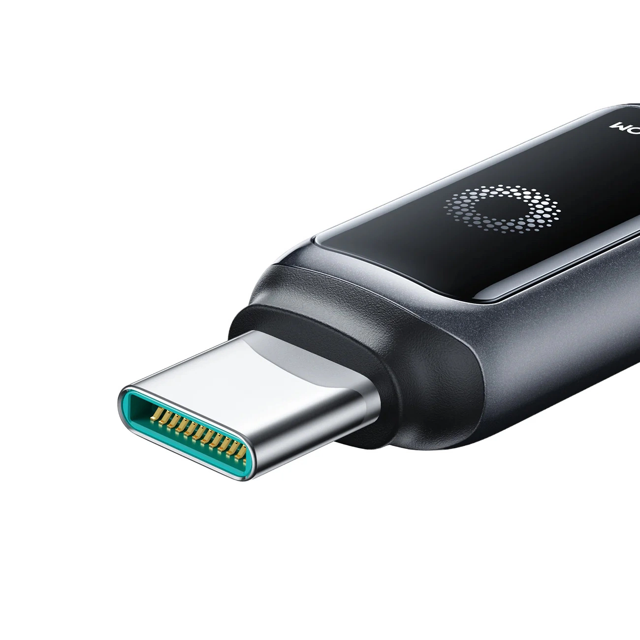 USB-A - USB-C adat- és töltőkábel Joyroom S-A55 StarFlight Display, 66W, 1.2m, Fekete