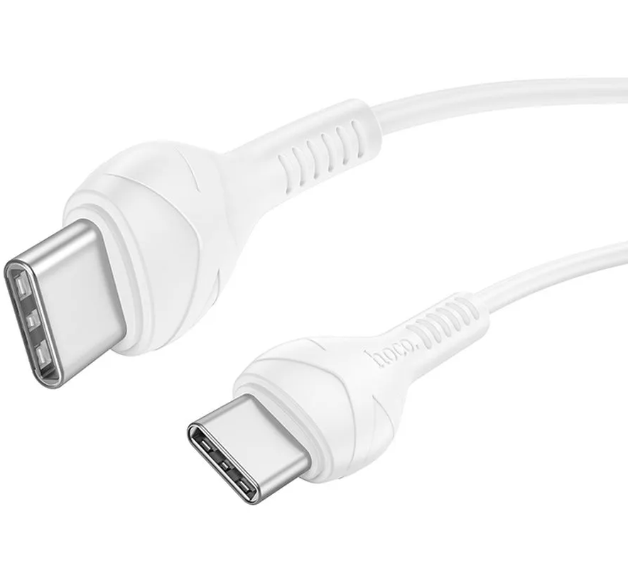 USB-C - USB-C HOCO X37 adat- és töltőkábel, 60W, 1m, Fehér