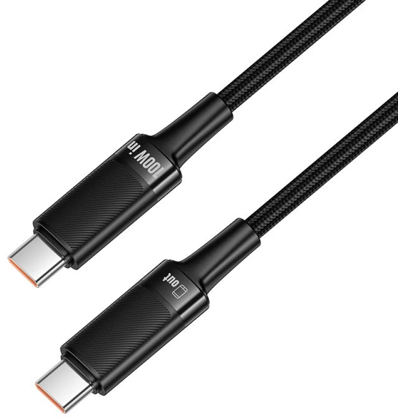 Adat- és töltőkábel USB-C - USB-C HOCO U153 Extreme, 100W, 1,2m, Fekete