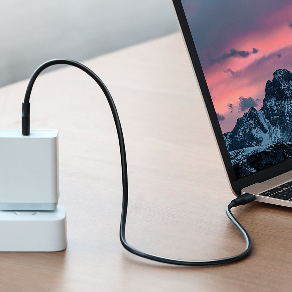 USB-C - USB-C UGREEN US286 adat- és töltőkábel, 60W, 1,5m, Fekete