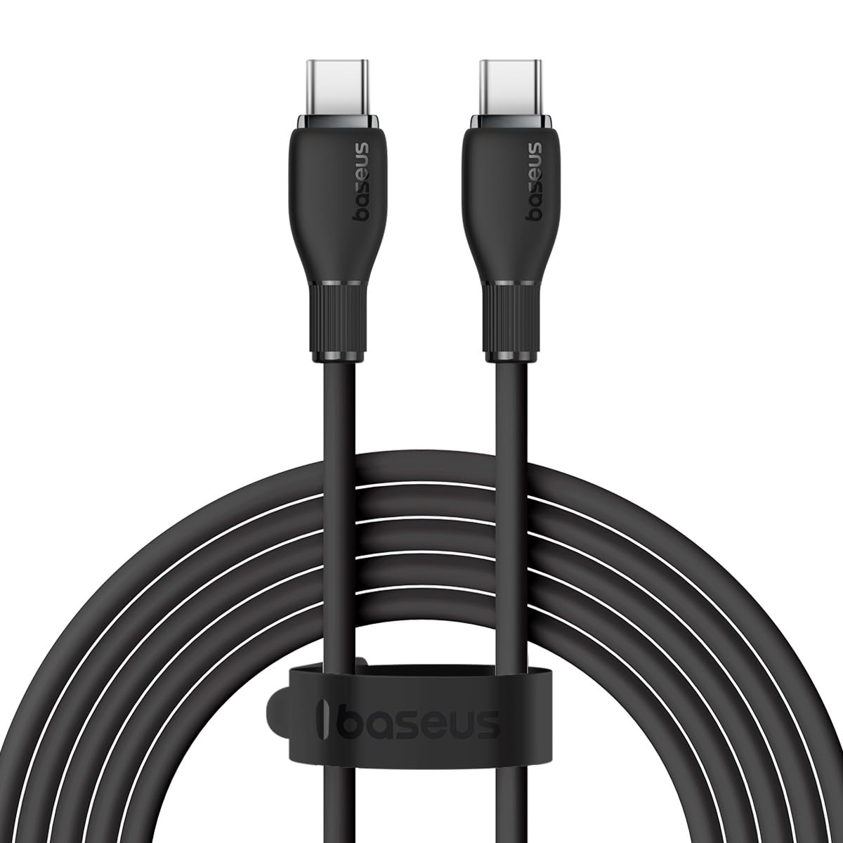 USB-C - USB-C Baseus Pudding adat- és töltőkábel, 100W, 1.2m, Fekete P10355702111-00