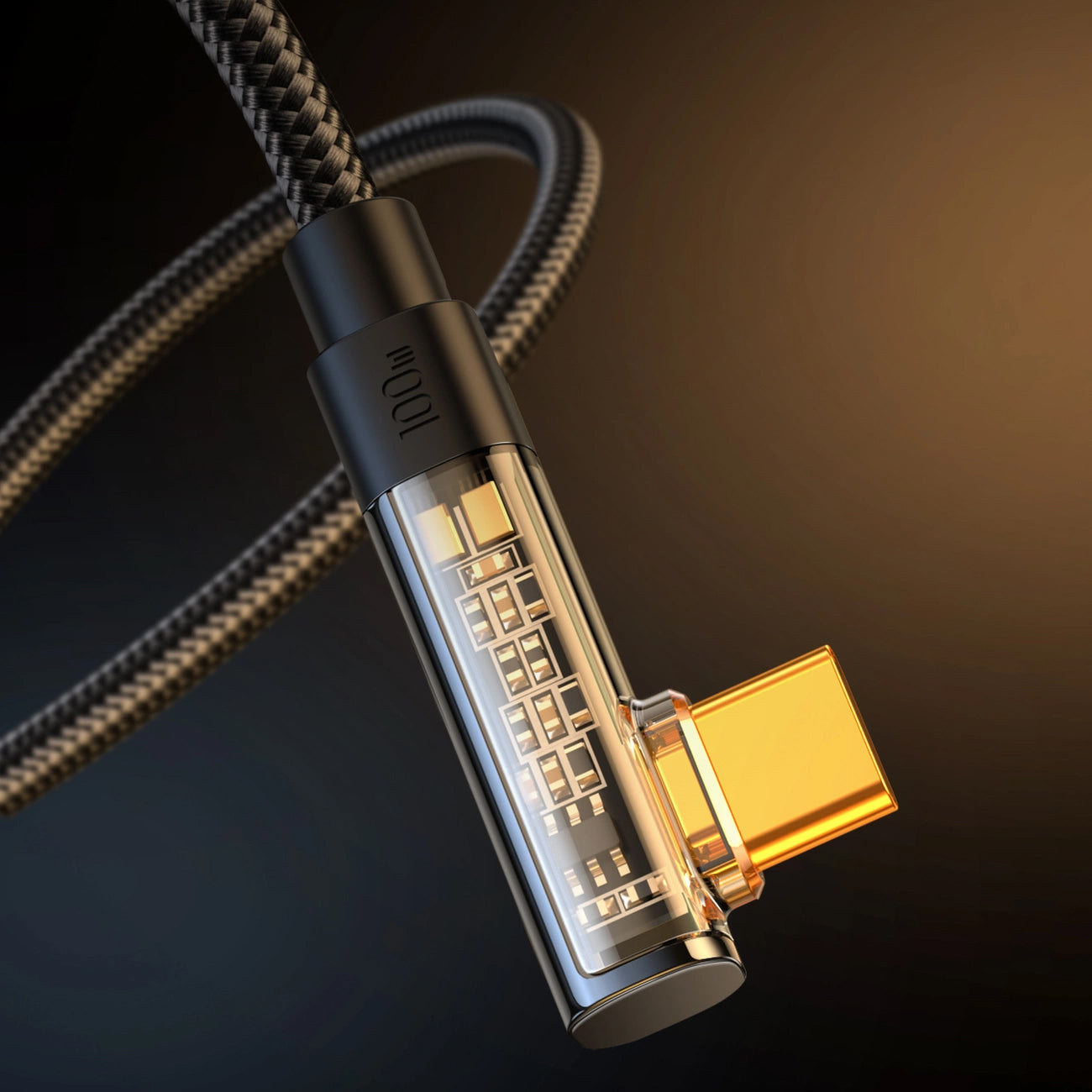 USB-C - USB-C adat- és töltőkábel Joyroom S-CC100A6 Angled, 100W, 1.2m, Fekete