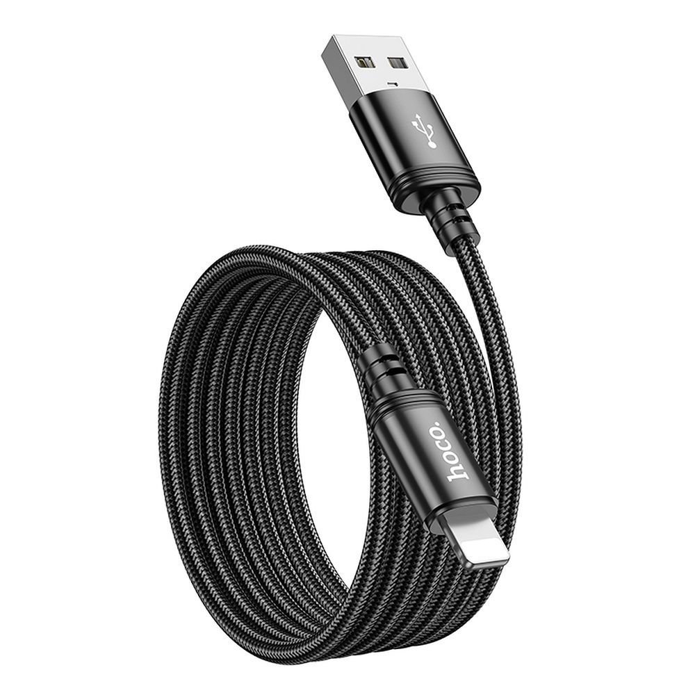 USB-A - Lightning HOCO X89 adat- és töltőkábel, 18W, 2m, Fekete