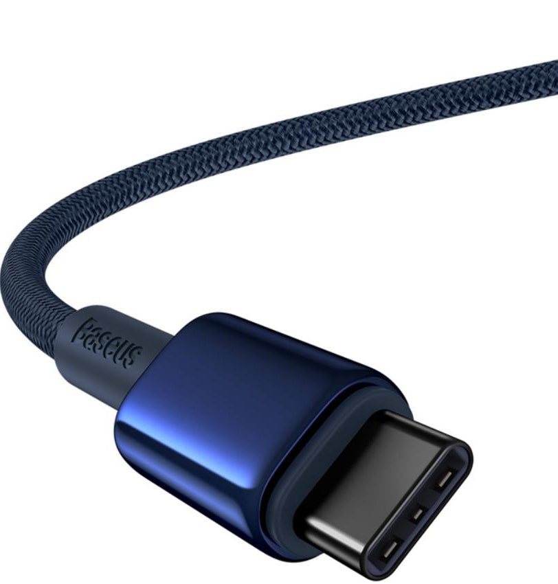 USB-C - USB-C Baseus Tungsten Gold adat- és töltőkábel, 100W, 1m, Tengerészkék P10319800321-03