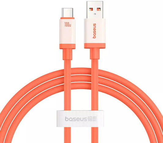 USB-A - USB-C Baseus Zero Degree Series adat- és töltőkábel, 100W, 2m, Piros
