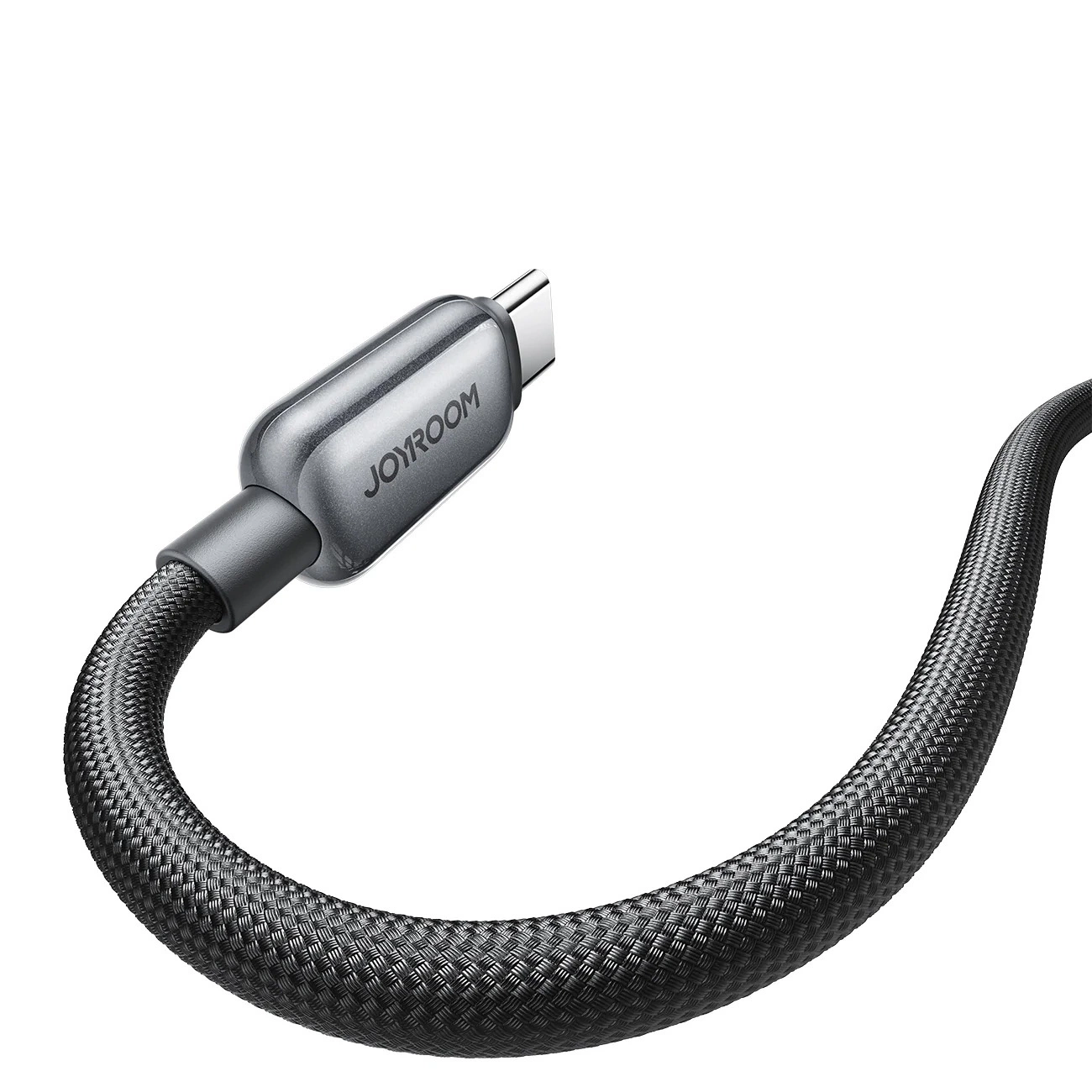 USB-A - USB-C adat- és töltőkábel Joyroom S-A55 StarFlight Display, 66W, 1.2m, Fekete
