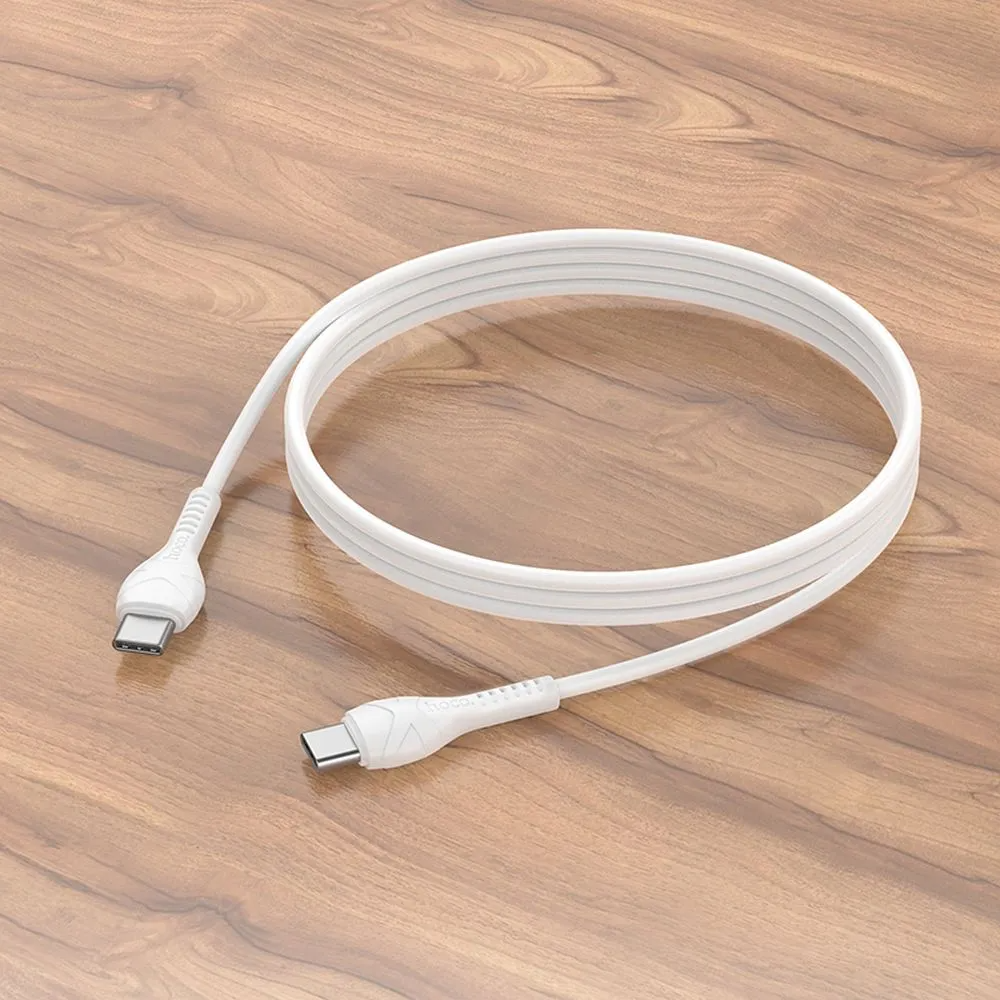 USB-C - USB-C HOCO X37 adat- és töltőkábel, 60W, 1m, Fehér