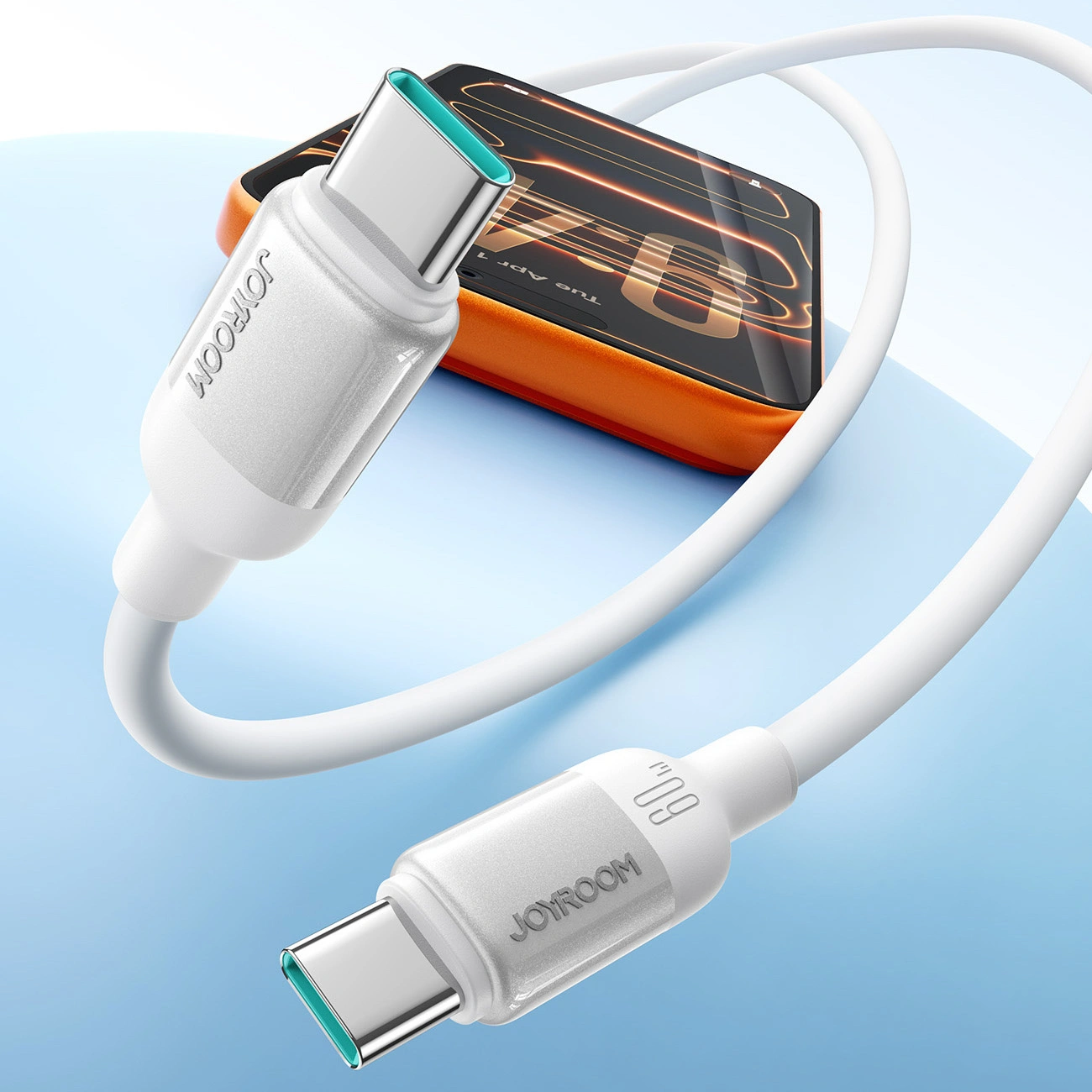 USB-C adat- és töltőkábel - USB-C Joyroom S-A62 Lively, 60W, 1,2m, fehér