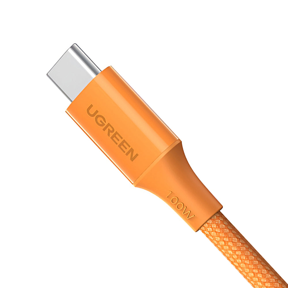 USB-C adat- és töltőkábel - USB-C UGREEN L502, 100W, 1m, Narancssárga