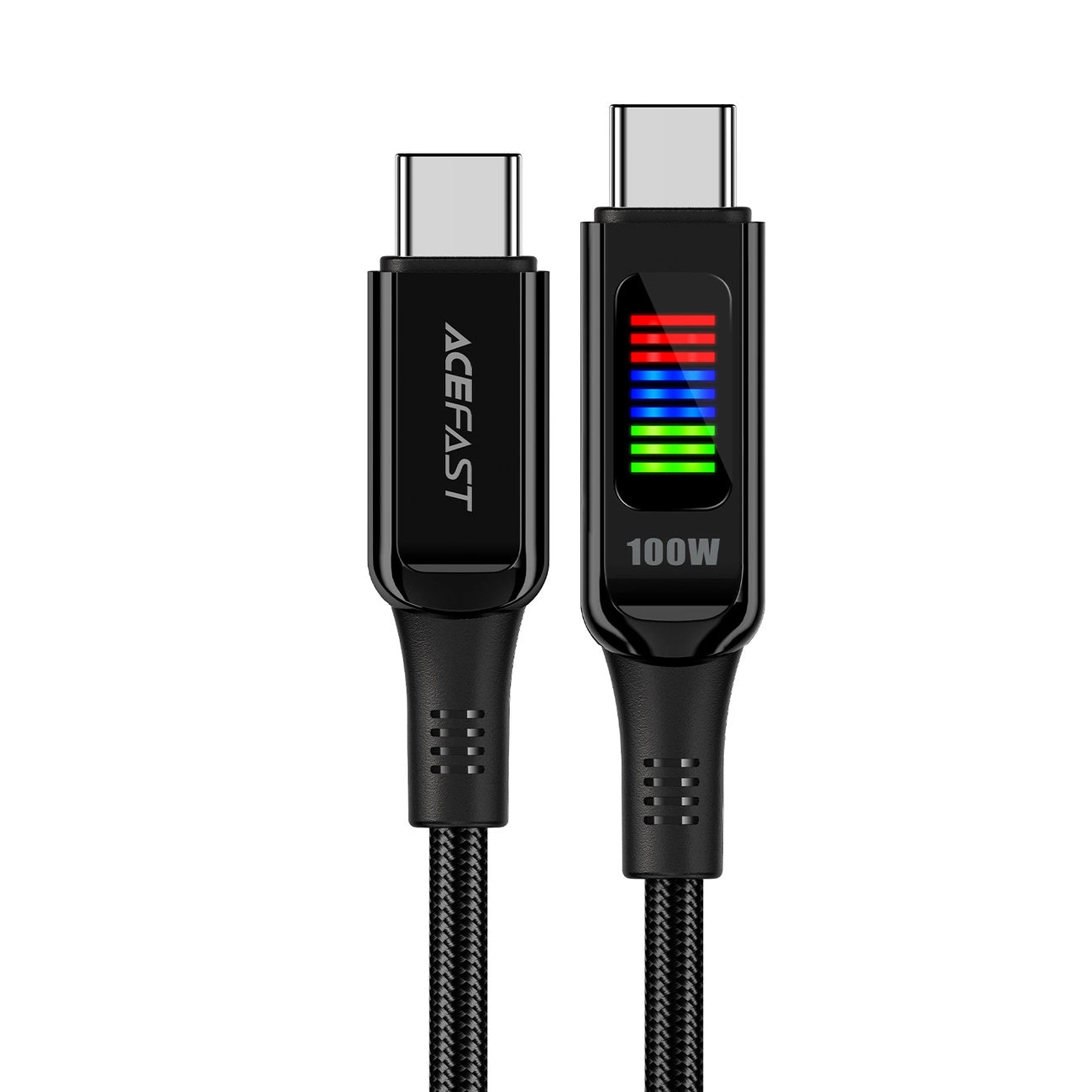 USB-C - USB-C Acefast C7-03 adat- és töltőkábel, 100W, 1.2m, Fekete