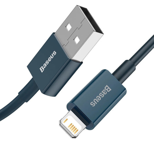 Adat- és töltőkábel USB-A - Lightning Baseus Superior sorozat, 20W, 1m, kék CALYS-A03