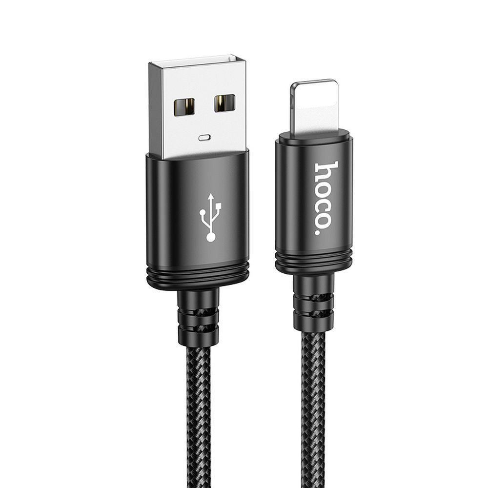USB-A - Lightning HOCO X89 adat- és töltőkábel, 18W, 2m, Fekete