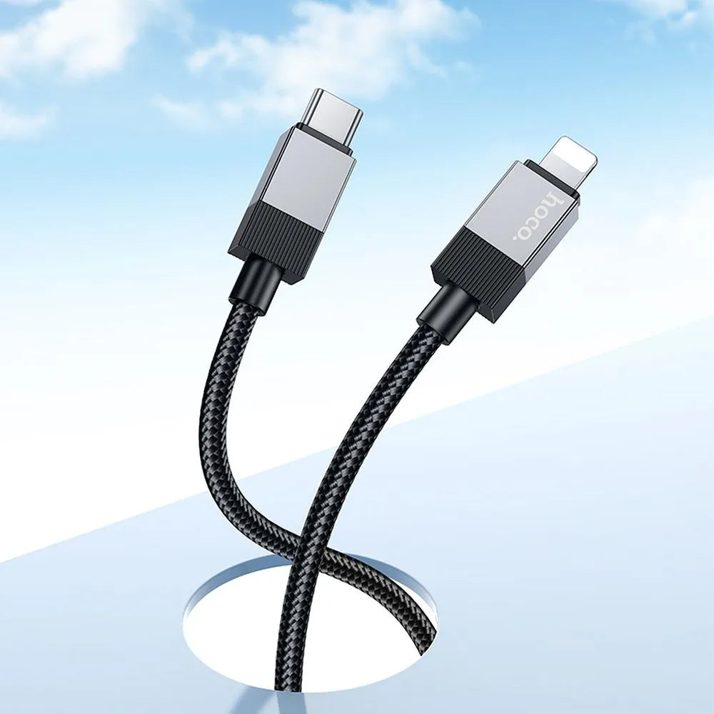 USB-C - Lightning HOCO X110 adat- és töltőkábel, 27W, 1m, Fekete