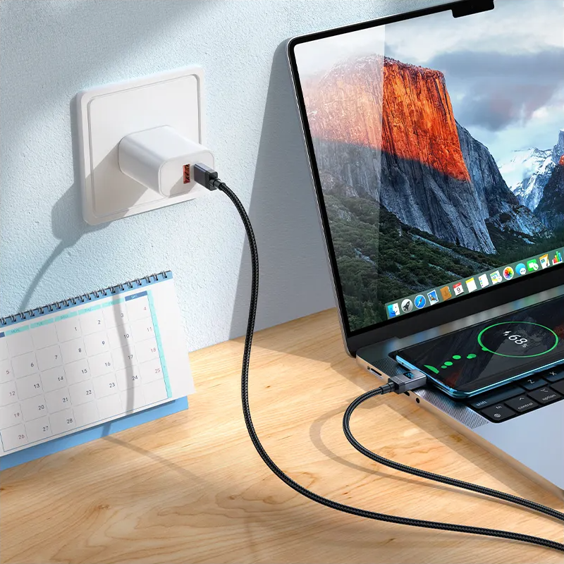 USB-C - USB-C HOCO X118 Display adat- és töltőkábel, 60W, 1m, Fekete