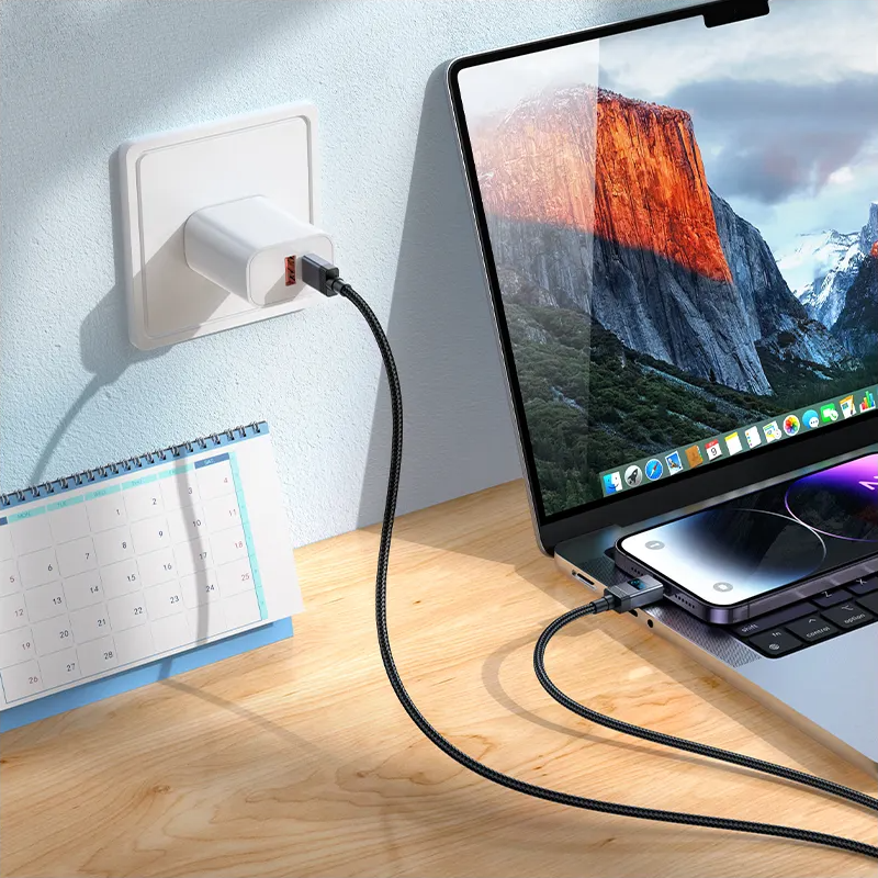 USB-C - Lightning HOCO X118 Display adat- és töltőkábel, 27W, 1m, Fekete