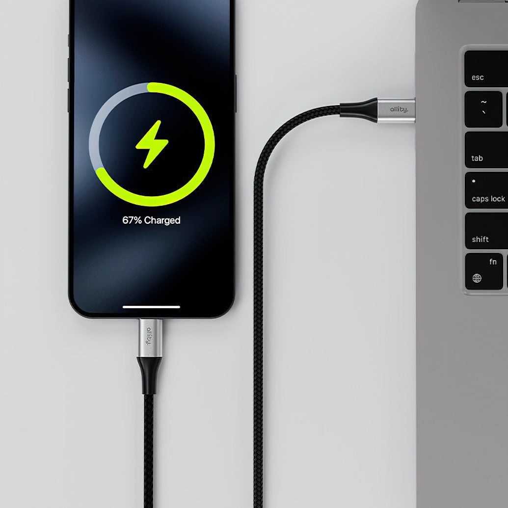 USB-C - USB-C adat- és töltőkábel Allity. AUC-01, 100W, 1m, Fekete