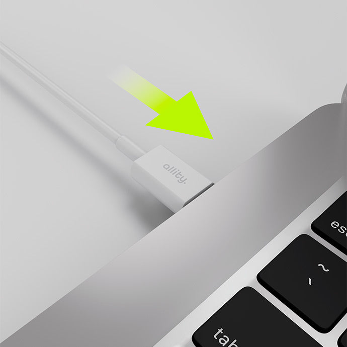 USB-C - USB-C adat- és töltőkábel Allity. AUC-03, 100W, 1m, Fehér