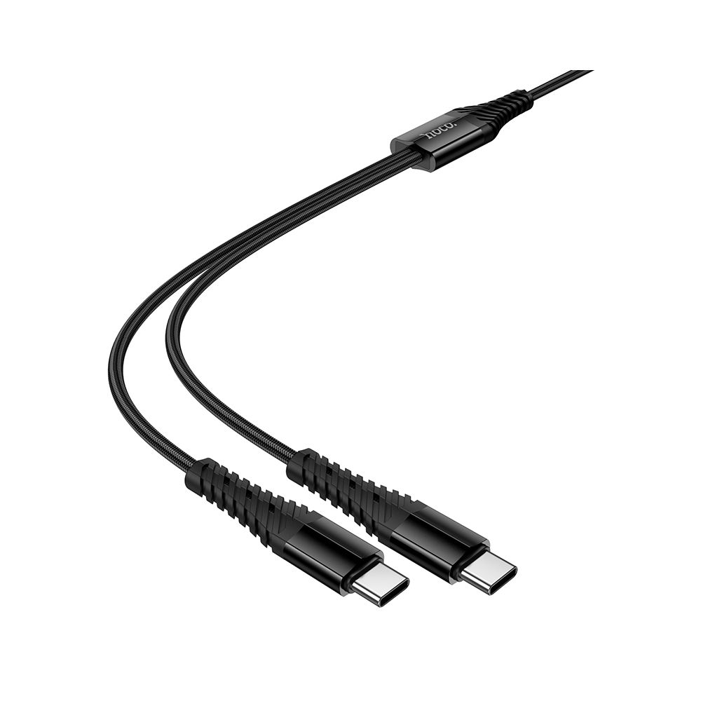 USB-C töltőkábel - 2 x USB-C HOCO X123, 10W, 1m, Fekete