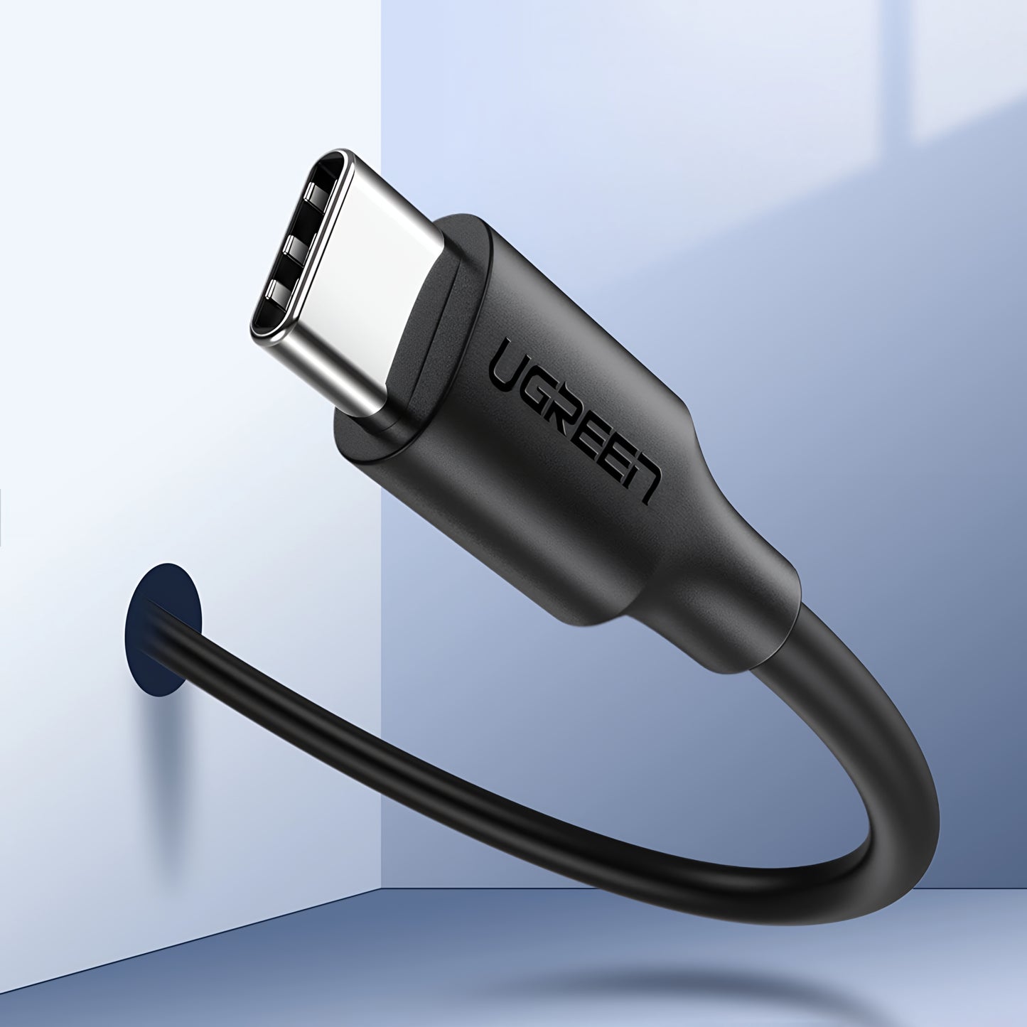 USB-C - USB-C adat- és töltőkábel UGREEN US286, 60W, 3m, Fekete