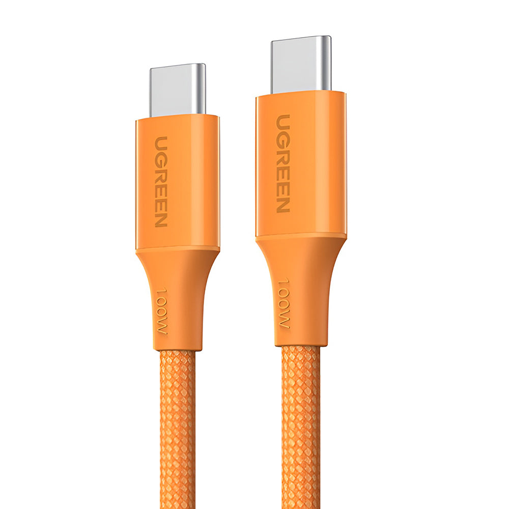 USB-C adat- és töltőkábel - USB-C UGREEN L502, 100W, 1m, Narancssárga
