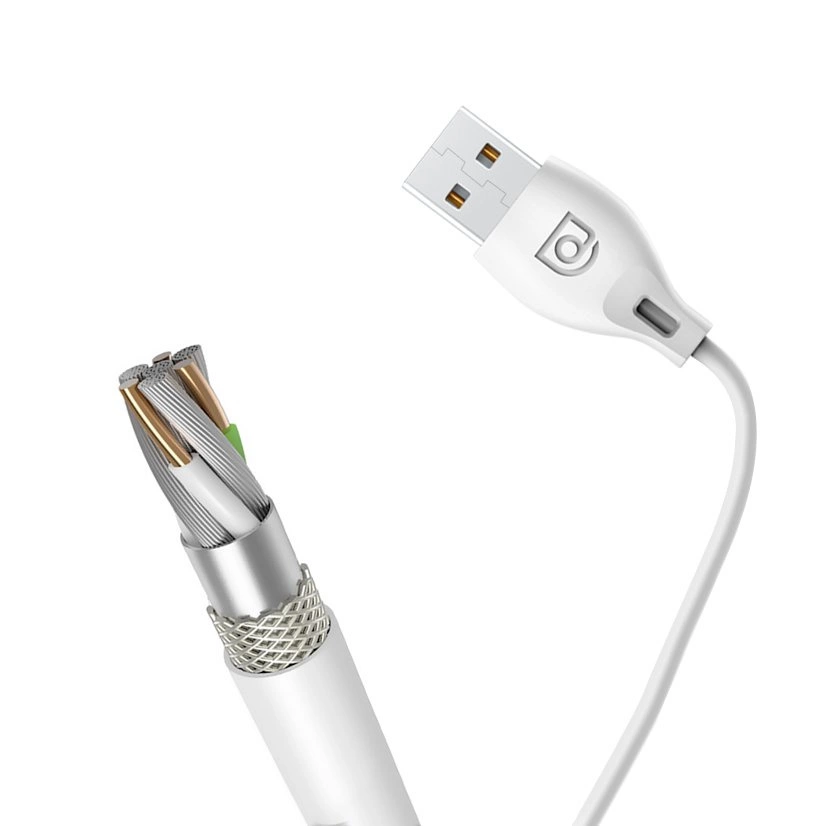 USB-A - Lightning Dudao L4L adat- és töltőkábel, 18W, 1m, fehér