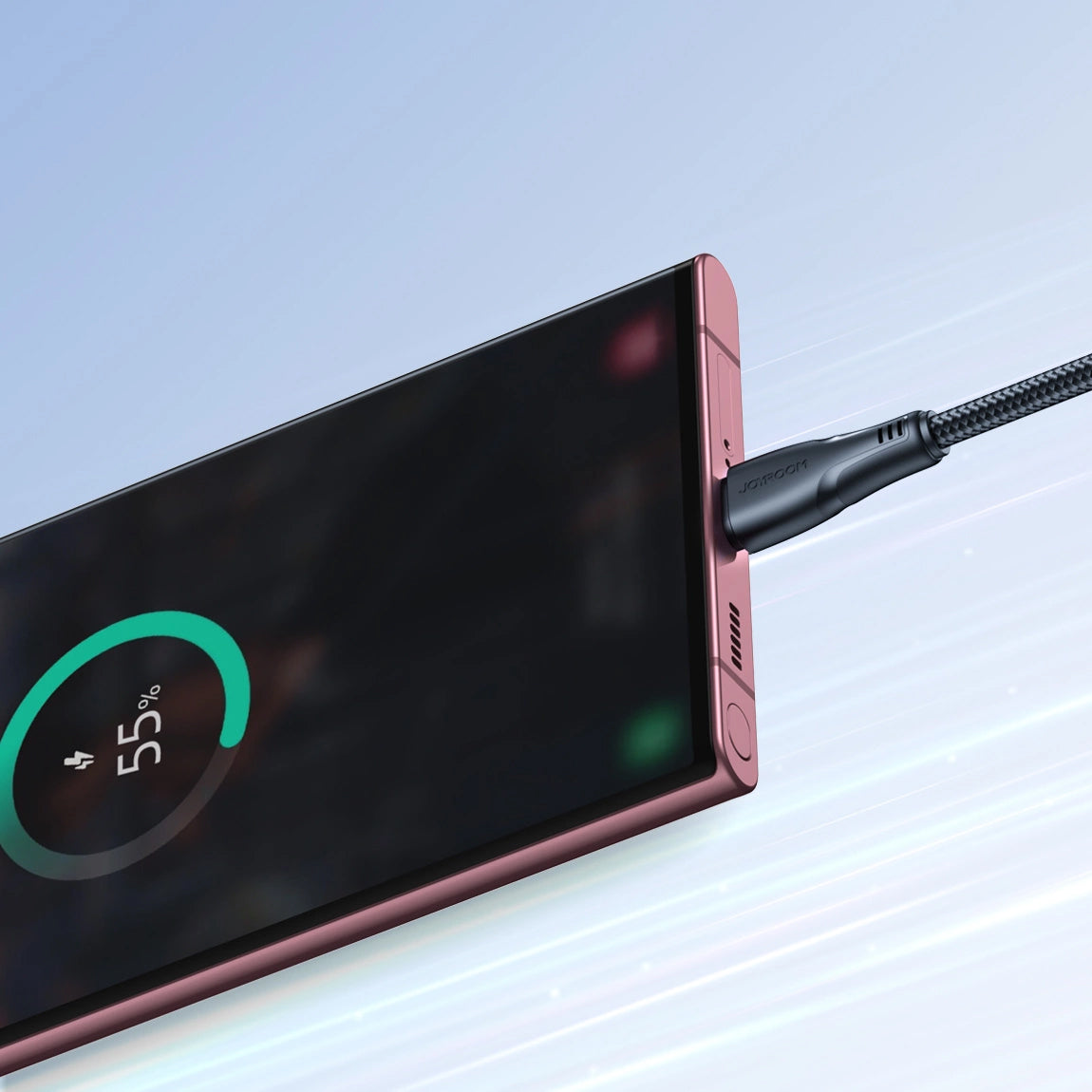 USB-A - USB-C Joyroom S-A11 adat- és töltőkábel, 18W, 1.2m, Fekete