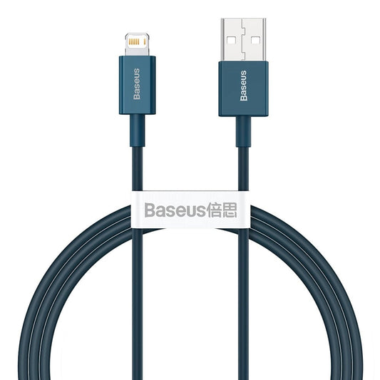 Adat- és töltőkábel USB-A - Lightning Baseus Superior sorozat, 20W, 1m, kék CALYS-A03