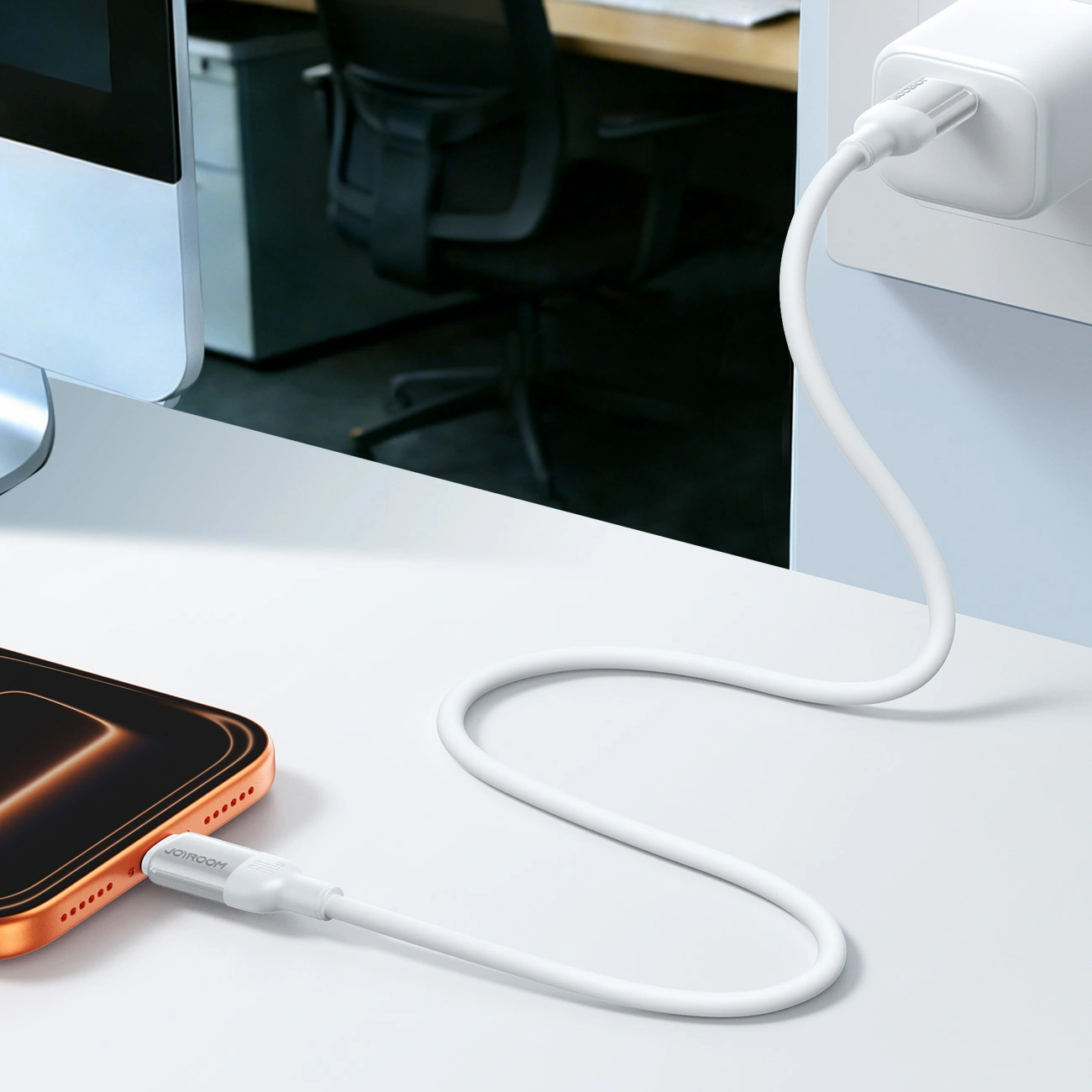 USB-C adat- és töltőkábel - USB-C Joyroom S-A62 Lively, 60W, 1,2m, fehér