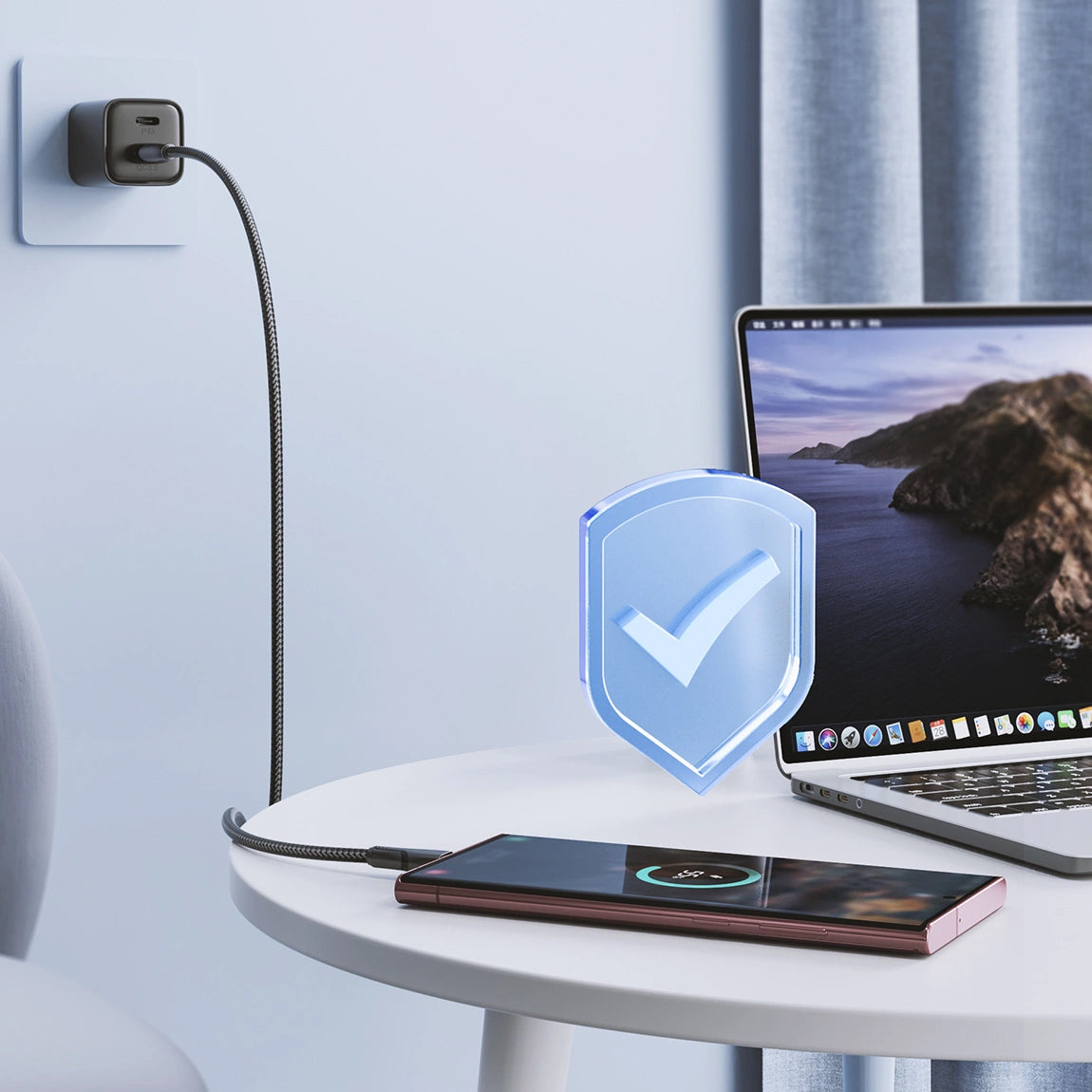 USB-A - USB-C Joyroom S-A11 adat- és töltőkábel, 18W, 1.2m, Fekete