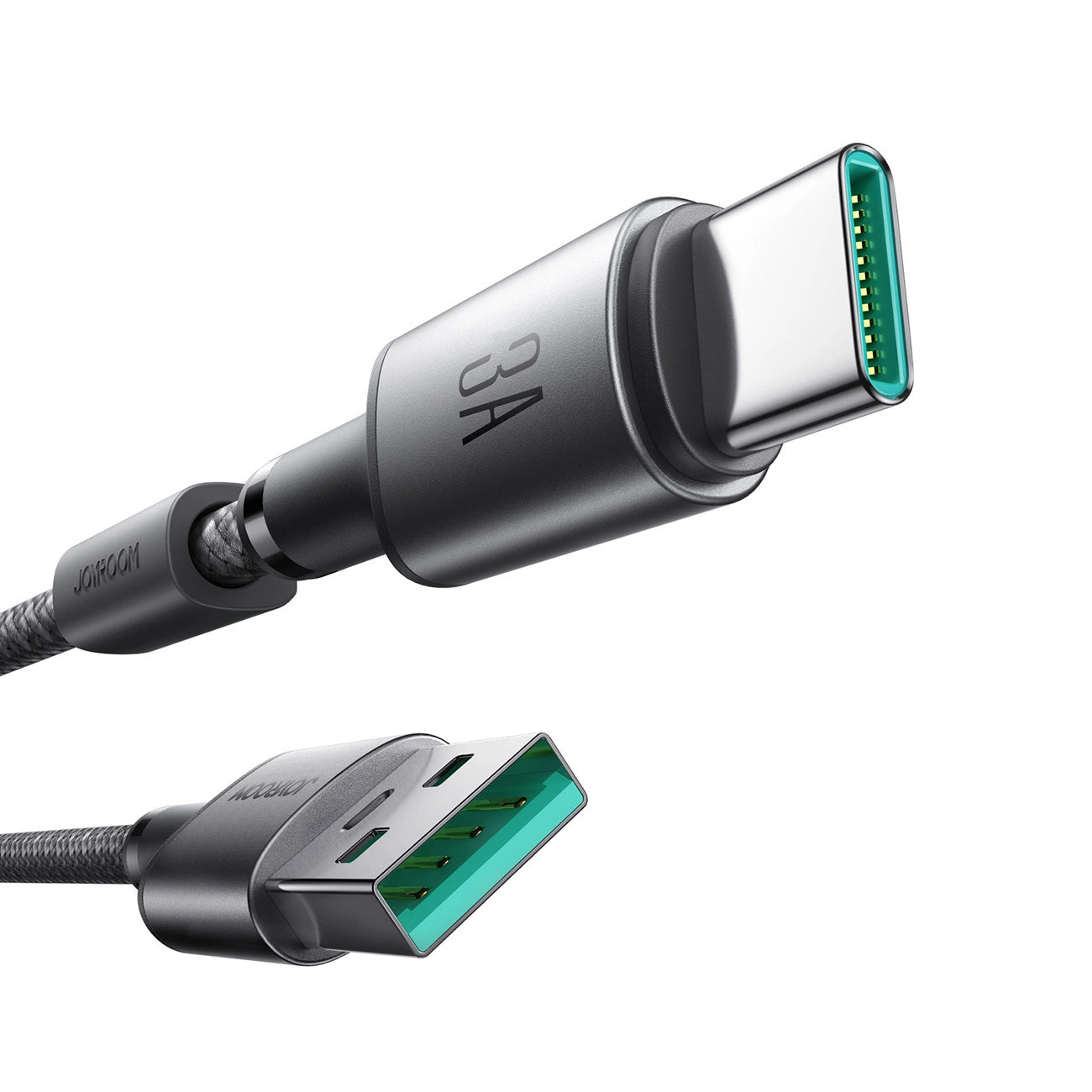USB-A - USB-C adat- és töltőkábel Joyroom S-A50, 60W, 1.2m, Szürke
