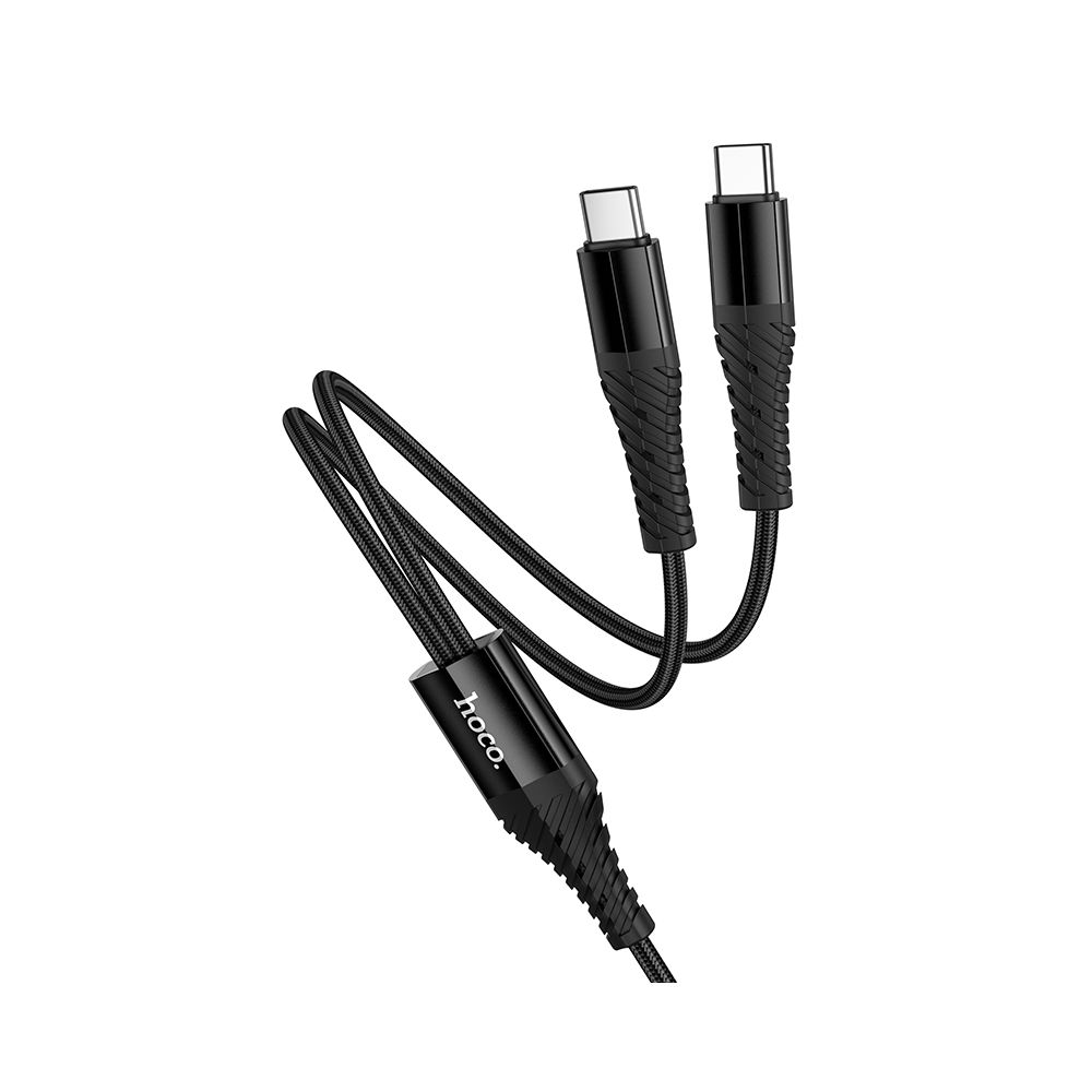 USB-C töltőkábel - 2 x USB-C HOCO X123, 10W, 1m, Fekete