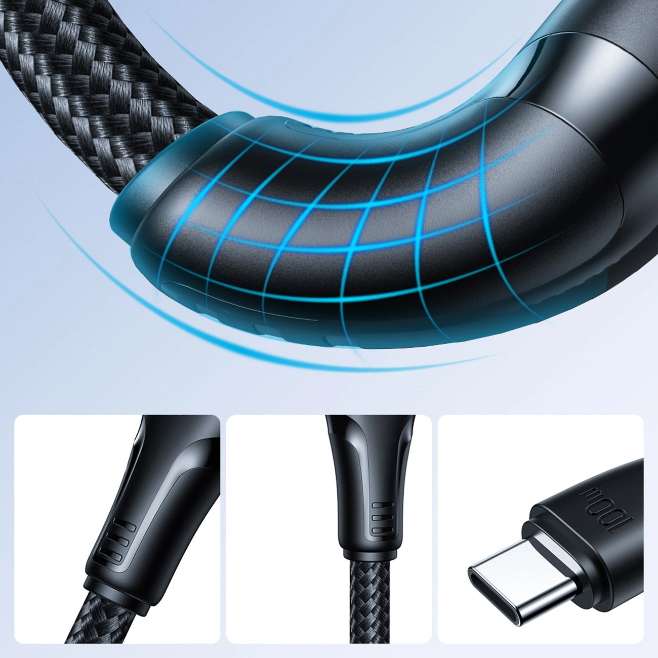 USB-C - USB-C Joyroom S-A11 adat- és töltőkábel, 60W, 0,25m, Fekete